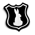 Badge Bunny Police Sticker vinyl decal for tumblers and laptops, 2.75-inch durable adhesive design