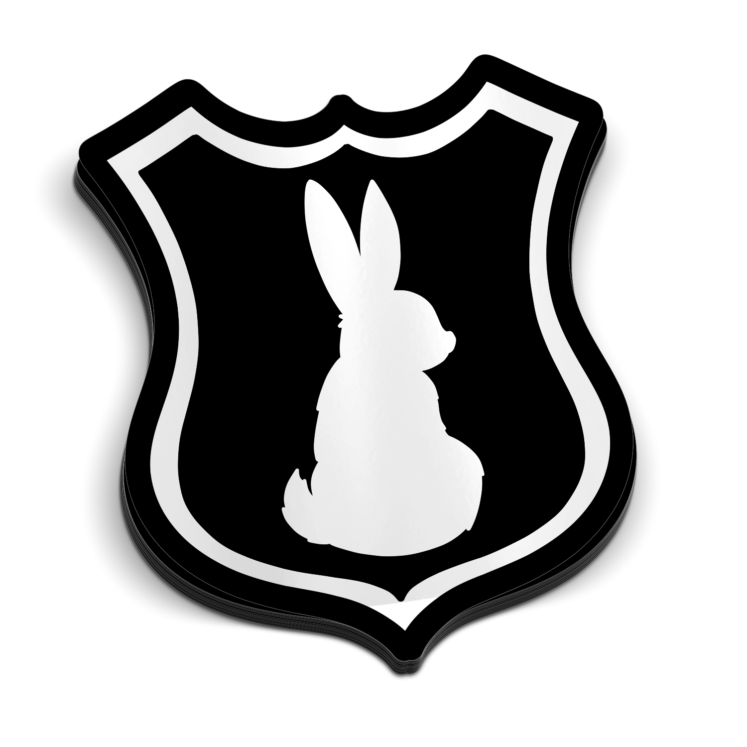 Badge Bunny Police Sticker vinyl decal for tumblers and laptops, 2.75-inch durable adhesive design