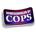 Funny "Homeschooled by COPS" police sticker on durable vinyl decal