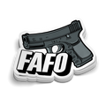 FAFO Gl0ck snarky police sticker on durable vinyl for tumblers and laptops