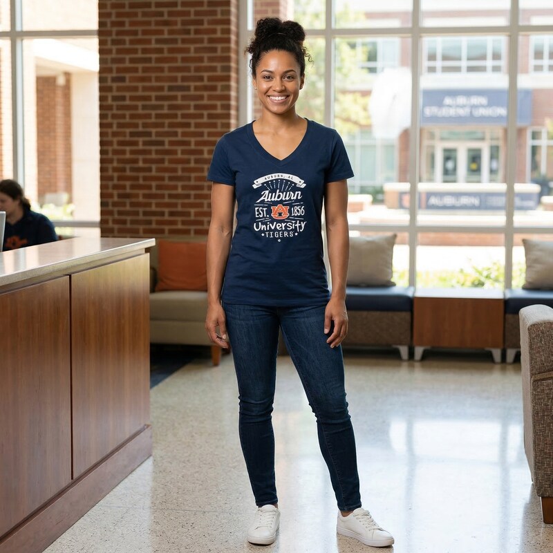 Auburn Tigers women's large anthem entice short sleeve tee