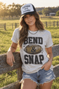 Bend & Snap unisex football graphic tee made in USA with cotton polyester blend