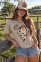 Cowboy ghost sequin patch tee unisex 100% cotton sparkling