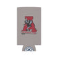 Crimson Tide A Elephant Can Cooler with gray neoprene exterior, vintage elephant and crimson 'A' logo, black foam interior