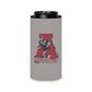 Crimson Tide A Elephant Can Cooler with a gray neoprene body, red letter 'A', and vintage elephant graphic on front