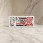 2-inch Fire Department Thin Red Line die-cut firefighter magnet