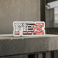 Fire Department Thin Red Line 2-inch die-cut firefighter magnet