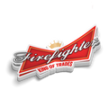 Firefighter Stickers featuring a red and white vinyl decal with “Firefighter” script and King of Trades design