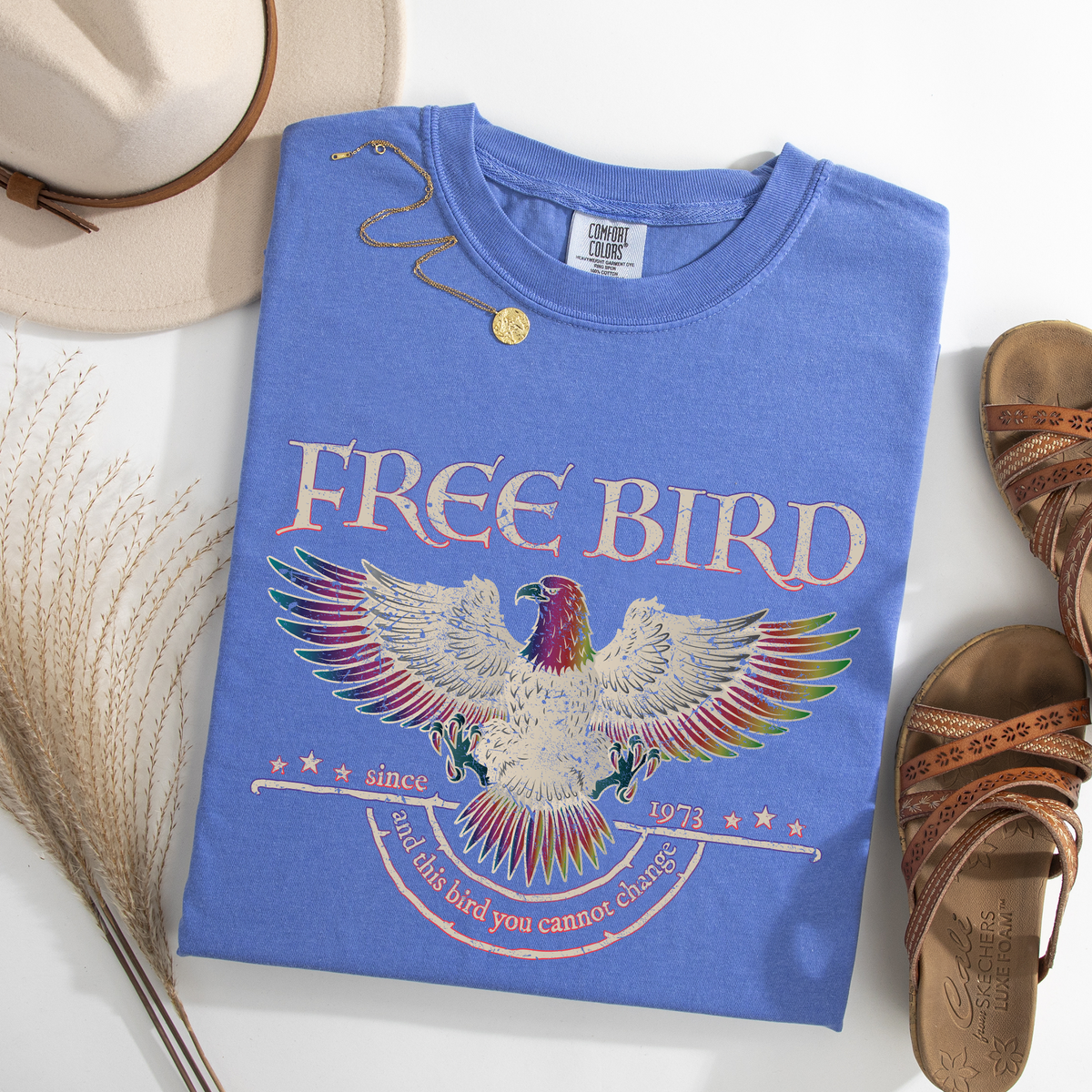 Vintage free bird shirt featuring classic rock anthem design