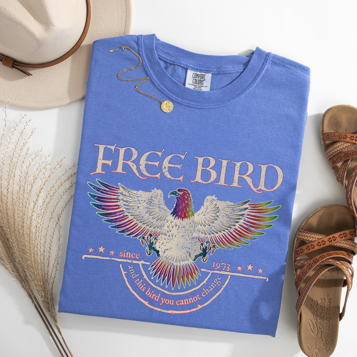 Vintage free bird shirt featuring classic rock anthem design