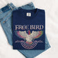 Vintage rock anthem free bird shirt in vintage style