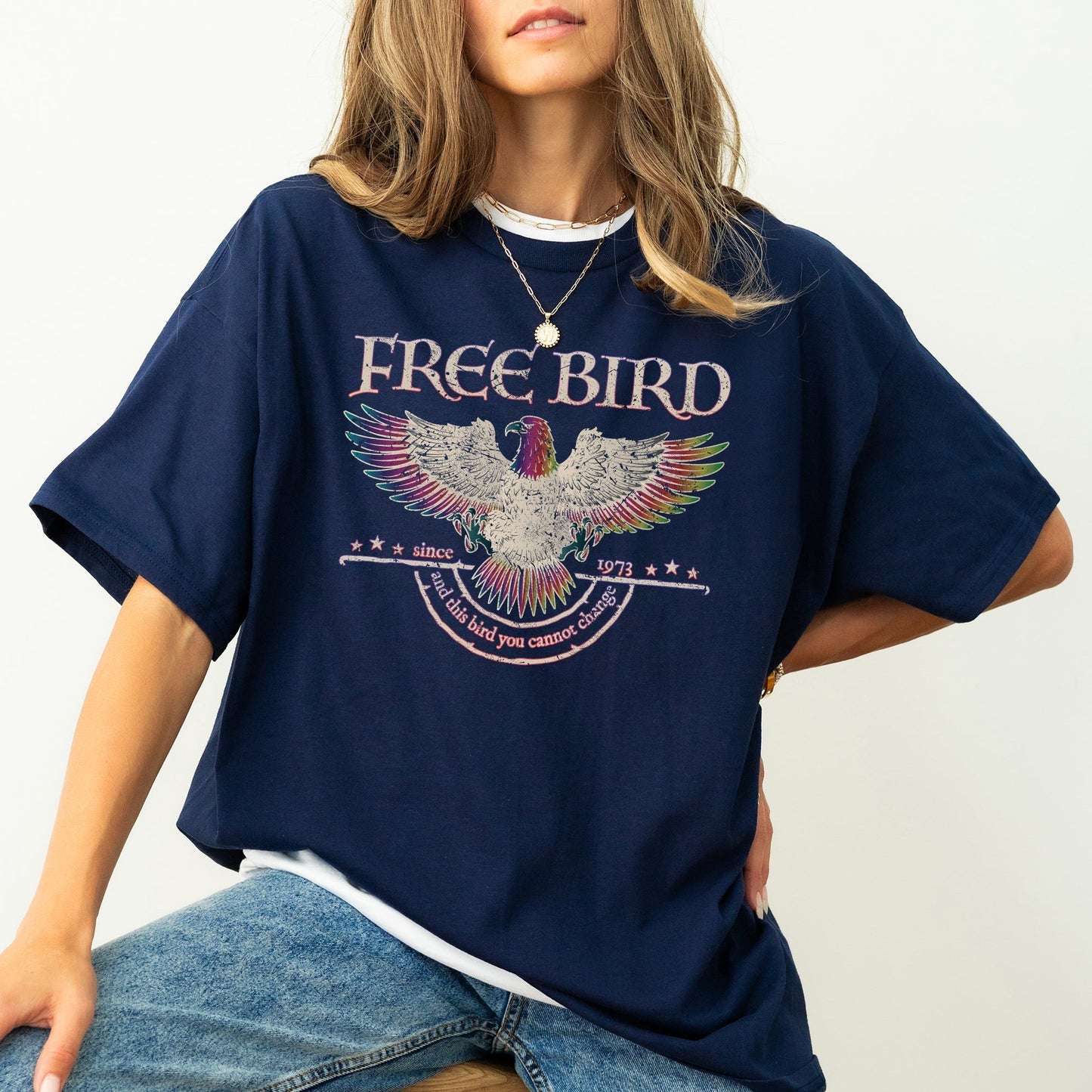 Vintage Free Bird rock anthem retro concert Comfort Colors tee