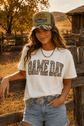 Unisex Gameday Graphic Tee made of 100% combed ring spun cotton printed on District, made in the USA