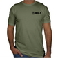 GO DO DANGEROUS SHIT T-shirt in olive green cotton with a fitted short-sleeve design and small black chest logo