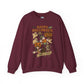 Halloween crewneck sweatshirt with vintage happy Halloween design