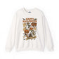 Halloween crewneck sweatshirt with vintage Happy Halloween trick or treat design