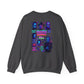 Horror Icons crewneck sweatshirt with neon knife and killers gonna kill design