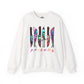 Horror Icons Crewneck sweatshirt with neon knife and killers gonna kill graphics