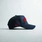 Houston Legacy Snapback in black structured cotton with curved bill and raised red embroidered Houston logo