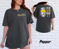 We Are All a Little 10-96 Here dispatcher front and back graphic on a Comfort Colors T-shirt
