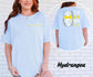 We Are All a Little 10-96 Here dispatcher front and back graphic on a Comfort Colors T-shirt
