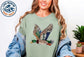 Faux sequin mallard duck graphic printed on a Comfort Colors T-shirt