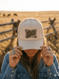 Black Otto Brand trucker hat with breathable mesh back and customizable Hunting Season Patch, adjustable snap back closure, made in USA