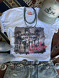 Las Vegas Pink Rodeo graphic tee 100% cotton unisex fit made in USA