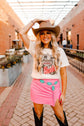 Las Vegas Pink Rodeo graphic tee made in USA 100% cotton unisex fit printed on Gildan