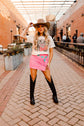 Las Vegas Pink Rodeo graphic tee made in USA 100% cotton unisex fit on Gildan