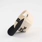 Lone Star Script Hat in beige and black with curved brim and contrasting script embroidery