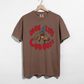 Long Live Cowboys Graphic Tee in brown garment-dyed cotton with a red and blue vintage rodeo bucking horse design