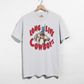Long Live Cowboys Graphic Tee in light grey with a vintage rodeo bucking horse and cowboy design in red, blue, and tan