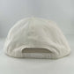 Mardi Gras FAT TUESDAY snapback hat in solid white fabric with adjustable plastic closure and six-panel design