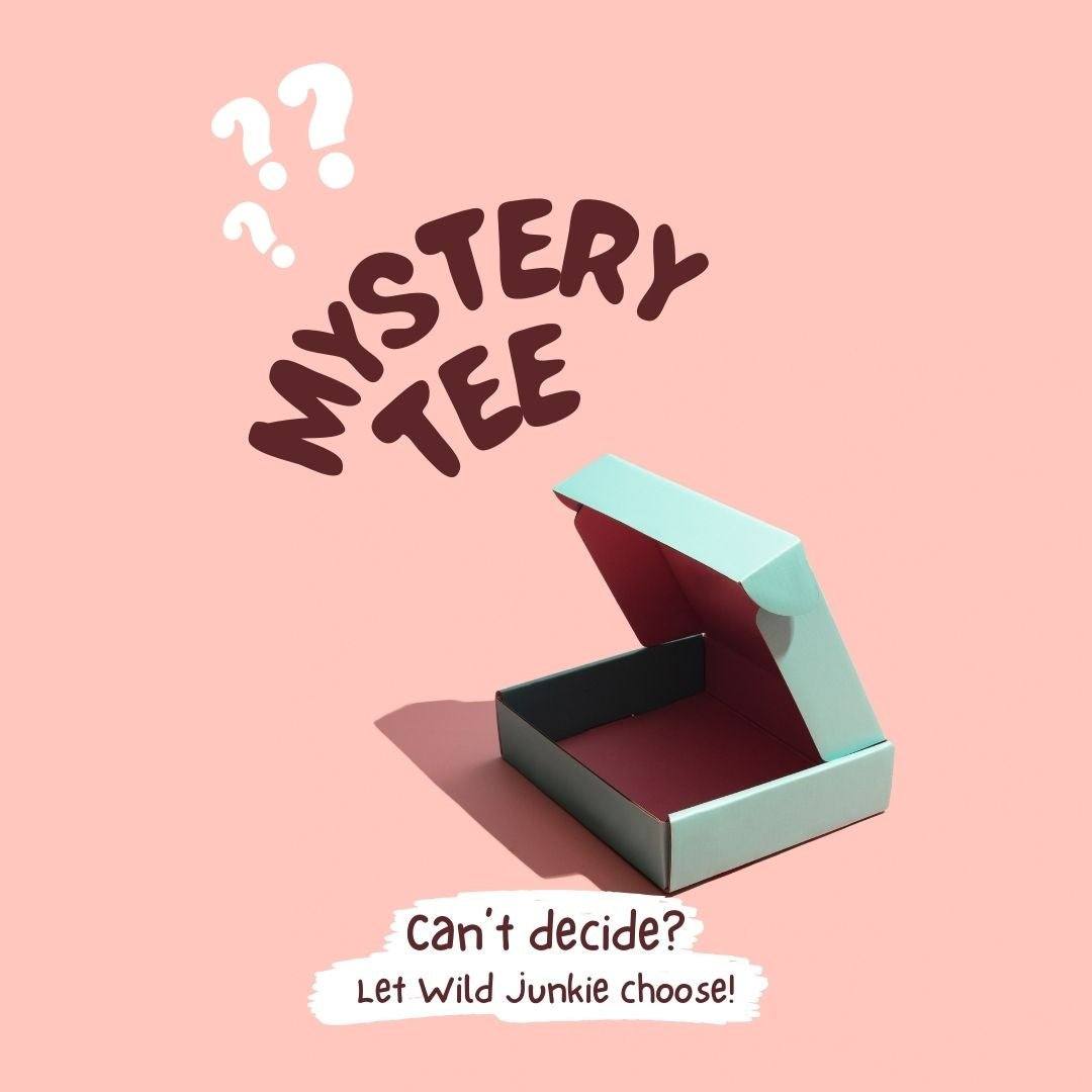 Mystery Tee Bundles graphic t-shirt surprise pack options single three or five tees final sale