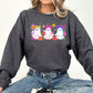 Neon ghosts Halloween checkered retro vintage spooky graphic sweatshirt