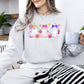 neon ghosts halloween checkered retro spooky fall sweatshirt