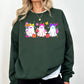 Neon Ghosts Halloween checkered retro vintage spooky graphic sweatshirt