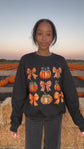 Pumpkin & Bows Crewneck Sweatshirt — Fall Pumpkin Graphic Pullover