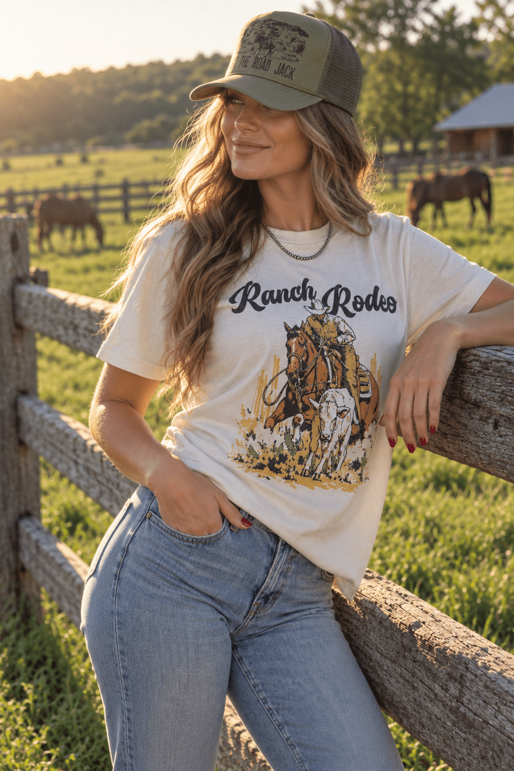 Ranch Rodeo Cowboy roping graphic tee unisex 100% US cotton Gildan made in USA