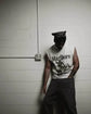 Rugged Man Cut Off Tee in vintage white cotton, featuring a bold Marlboro graphic and raw sleeveless edges