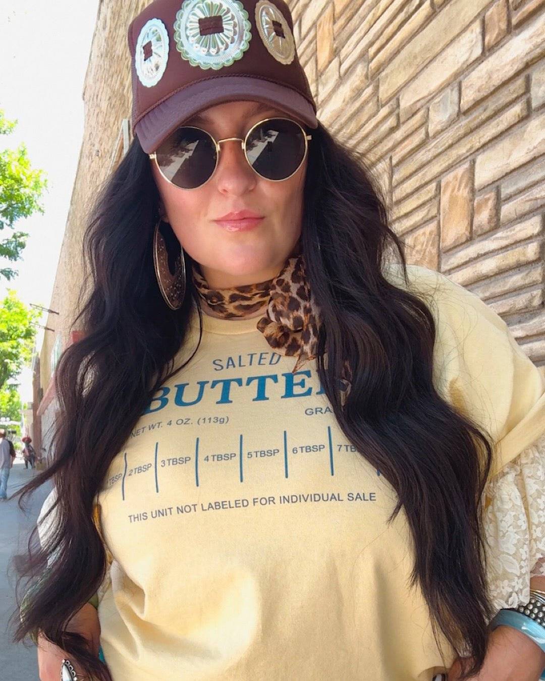 Unisex Salted Butter Graphic Tee made from 100% US cotton printed on Gildan with regular hem