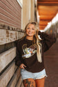 Sequin Mallard Duck patch sweatshirt with shimmering sequins and unisex fit