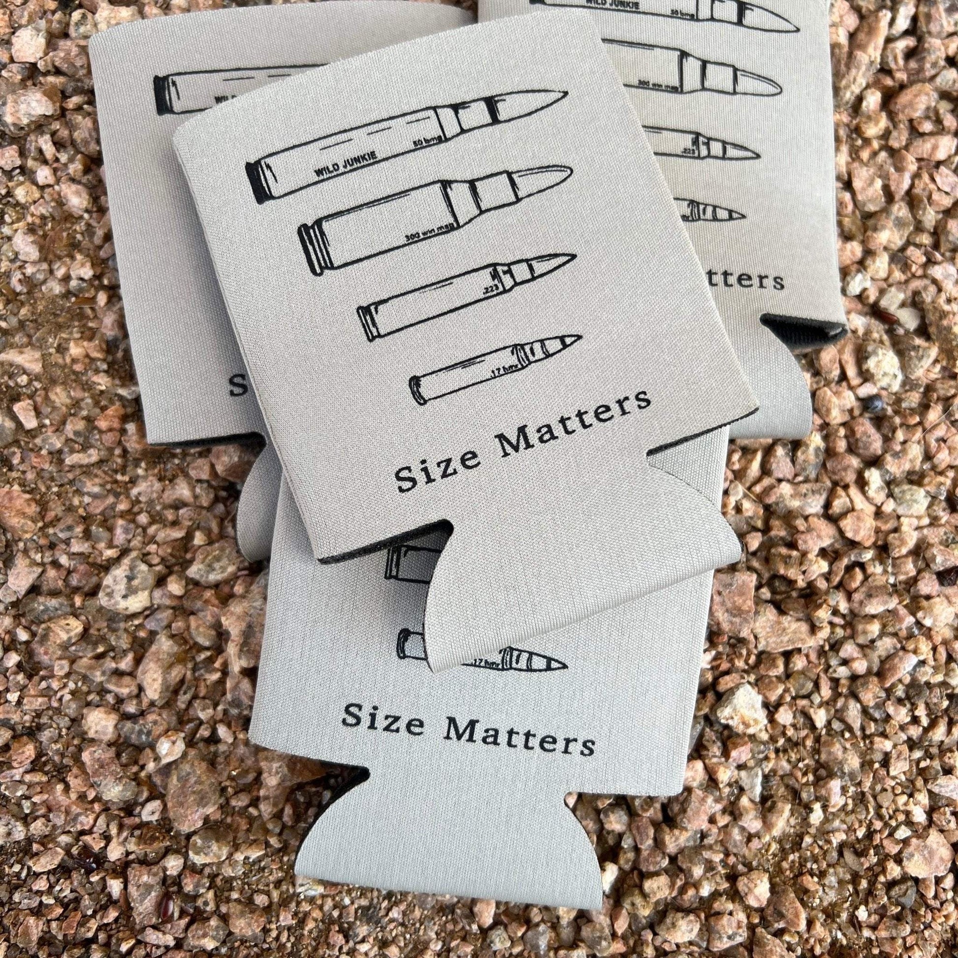 Size Matters Can Cooler with faded graphic design for summer festivities