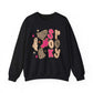 pink spooky leopard ghosts halloween crewneck sweatshirt