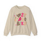 pink spooky leopard ghosts crewneck sweatshirt for Halloween