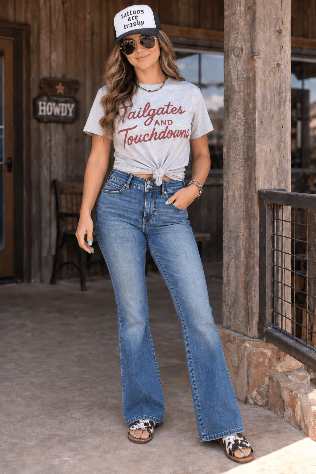 Tailgates and Touchdowns unisex graphic tee made in USA on Jerzees fabric