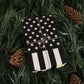Thin yellow line American flag wrapping paper honoring public safety dispatchers