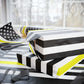 Thin yellow line American flag wrapping paper honoring public safety dispatchers