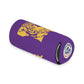 Tiger Silhouette Louisiana Can Cooler in vibrant purple with bold gold tiger silhouette and soft foam interior for snug grip